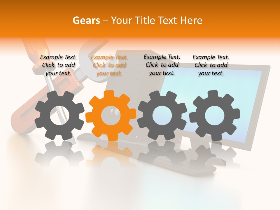 Background Space Wrench PowerPoint Template