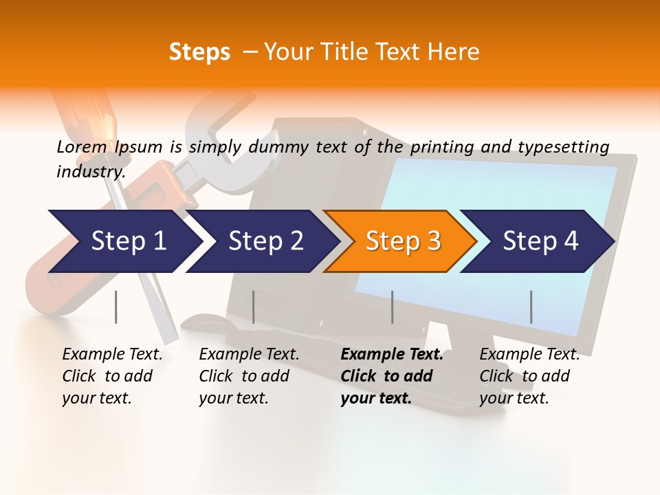Background Space Wrench PowerPoint Template