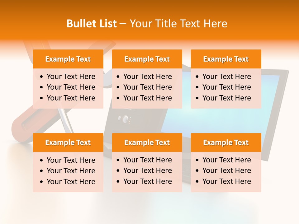 Background Space Wrench PowerPoint Template