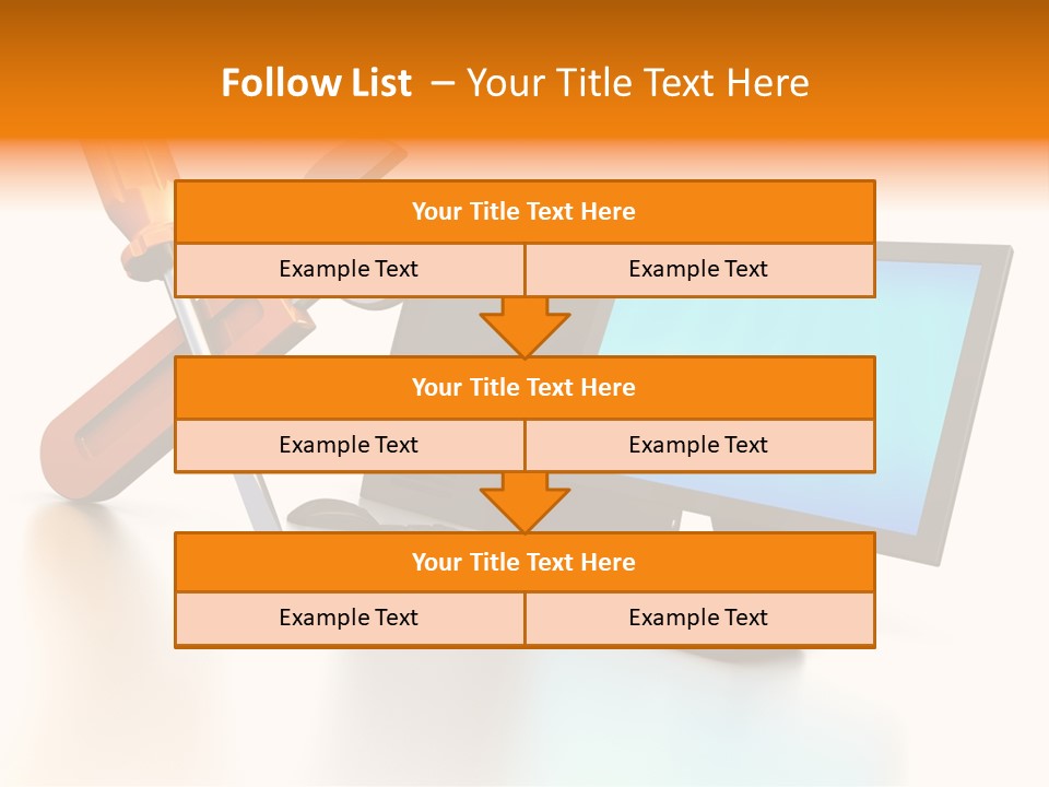 Background Space Wrench PowerPoint Template