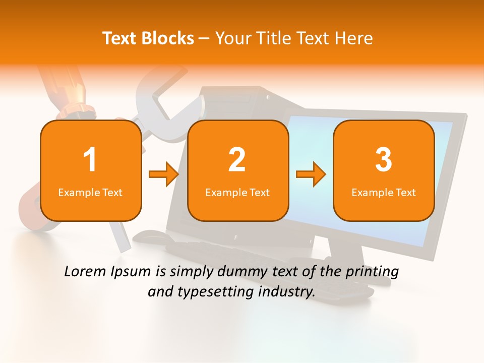 Background Space Wrench PowerPoint Template