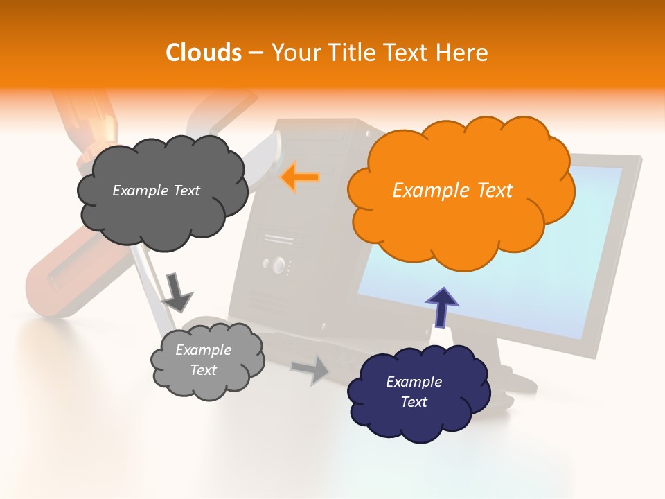 Background Space Wrench PowerPoint Template
