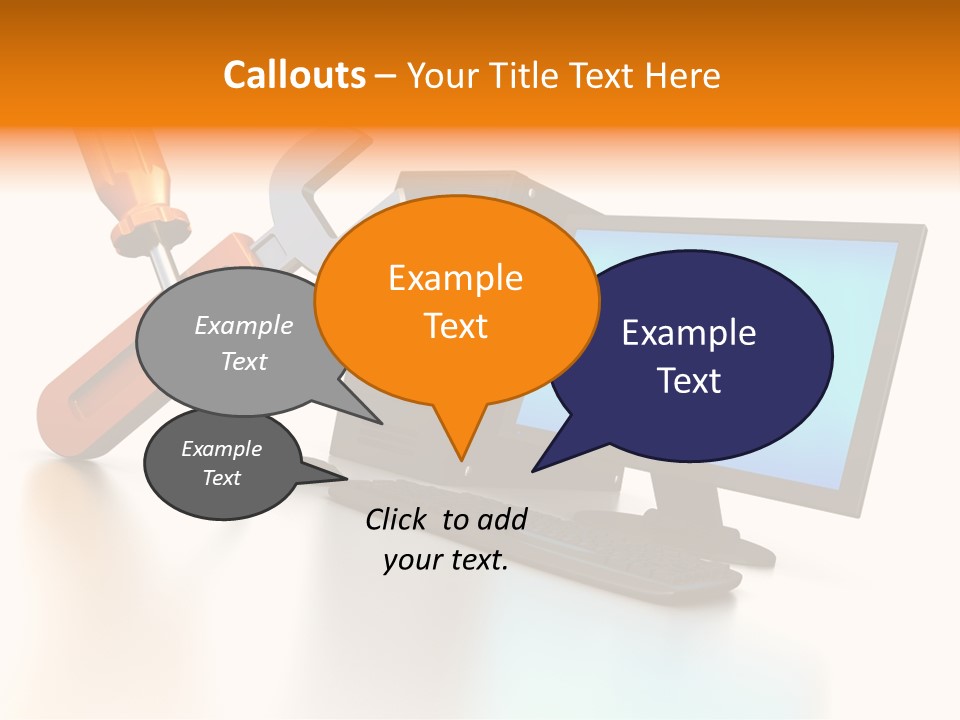 Background Space Wrench PowerPoint Template