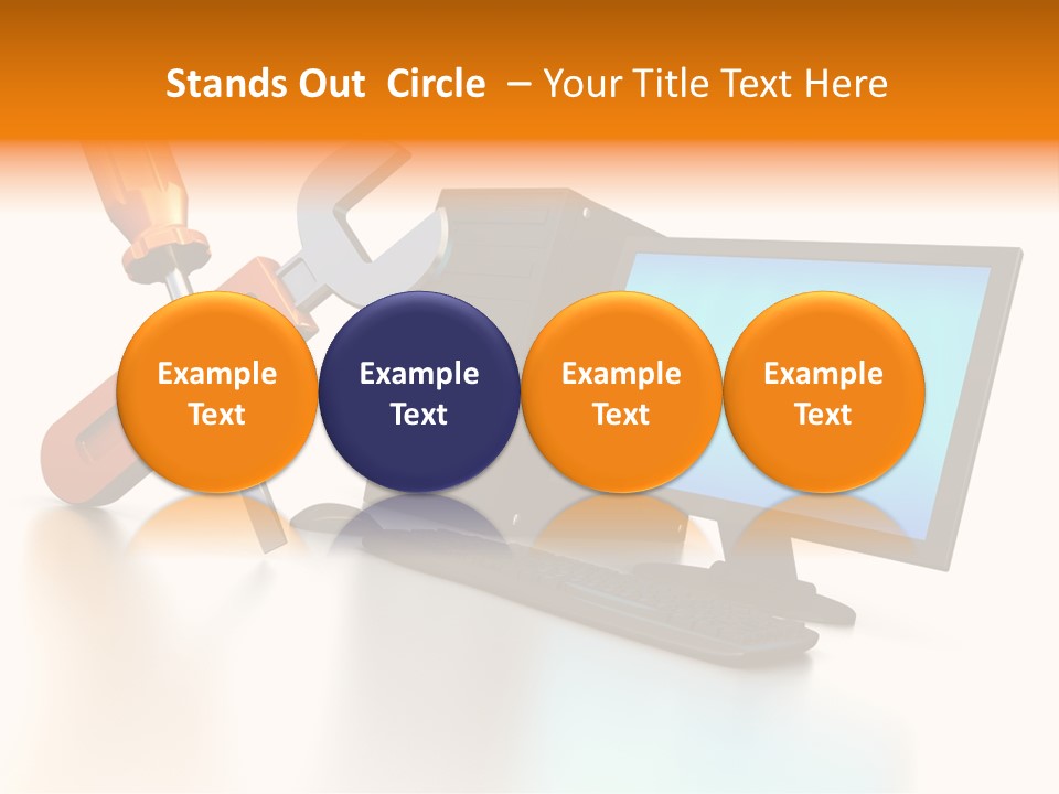 Background Space Wrench PowerPoint Template