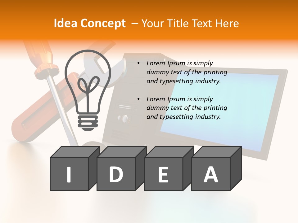 Background Space Wrench PowerPoint Template