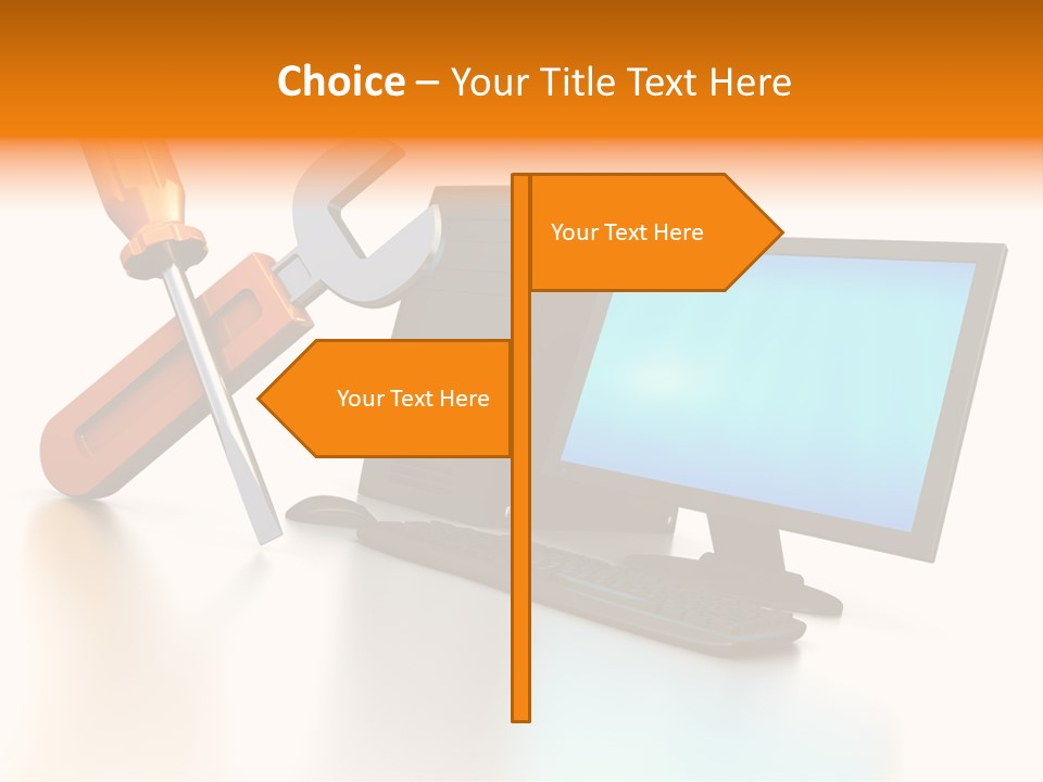 Background Space Wrench PowerPoint Template