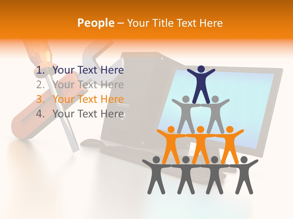 Background Space Wrench PowerPoint Template