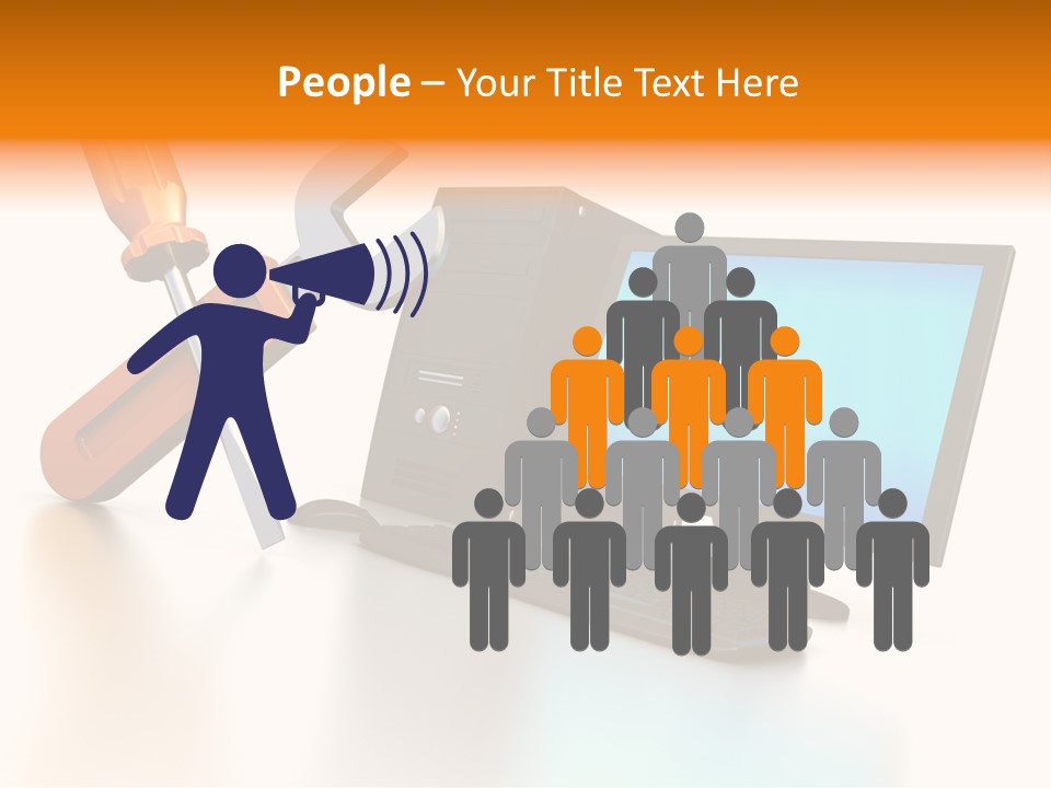 Background Space Wrench PowerPoint Template