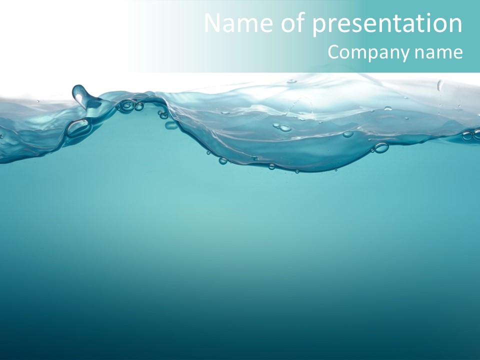 Clear Splash Isolated PowerPoint Template