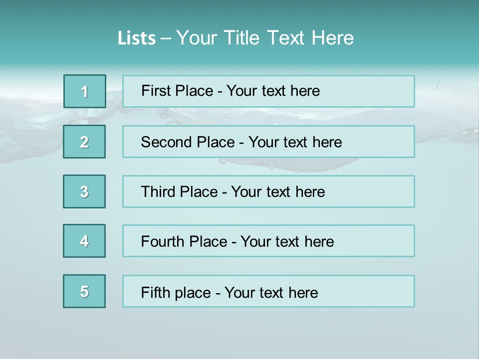 Clear Splash Isolated PowerPoint Template