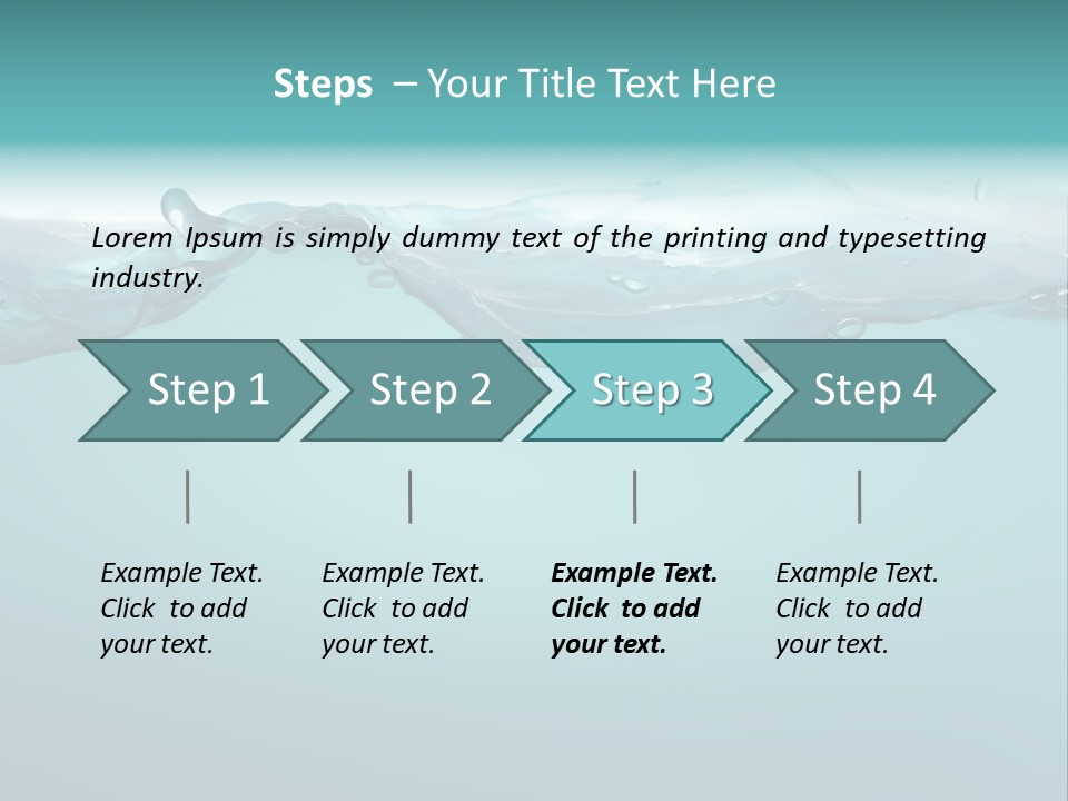 Clear Splash Isolated PowerPoint Template