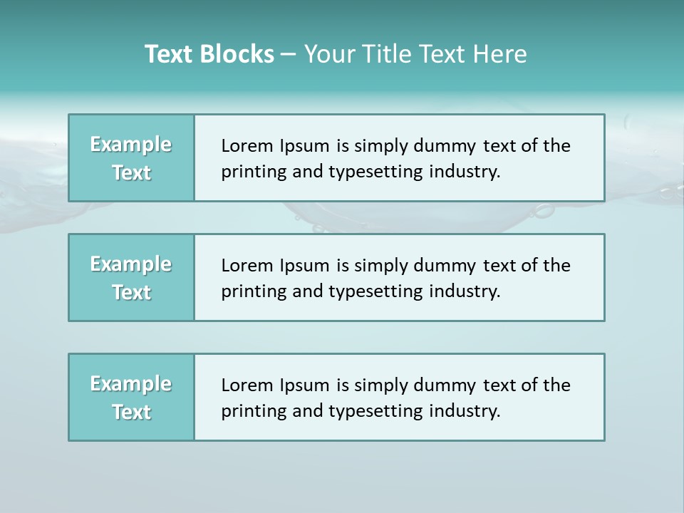 Clear Splash Isolated PowerPoint Template