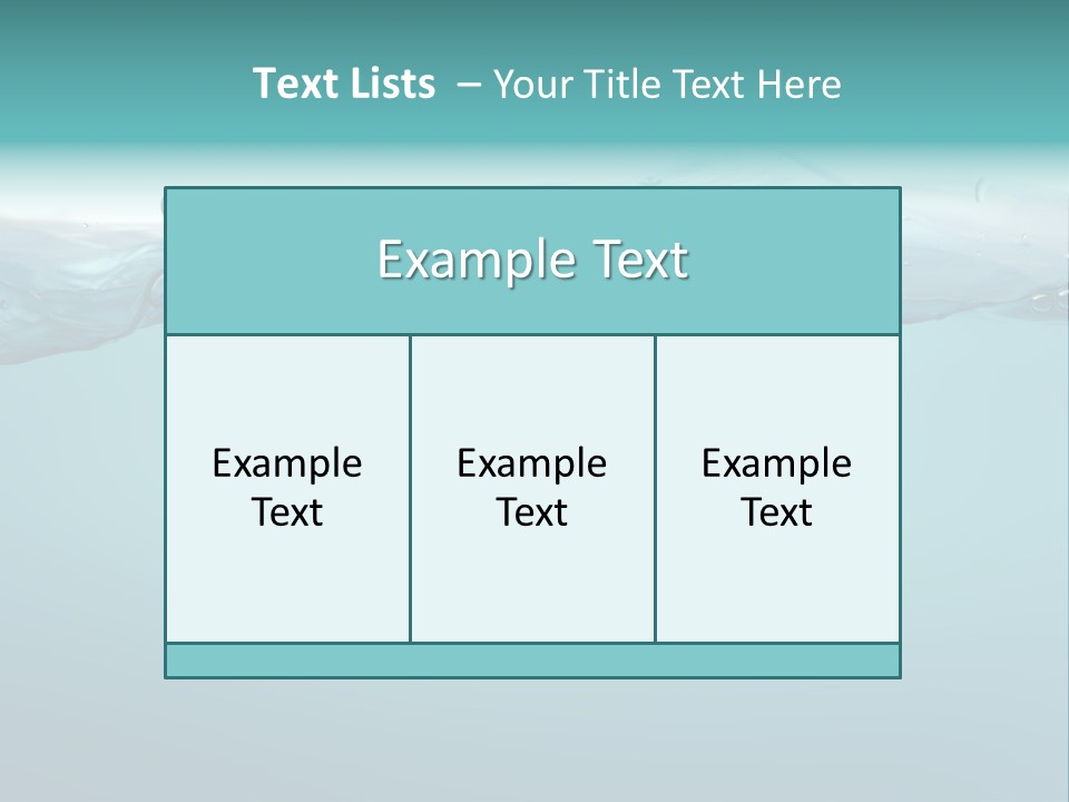 Clear Splash Isolated PowerPoint Template