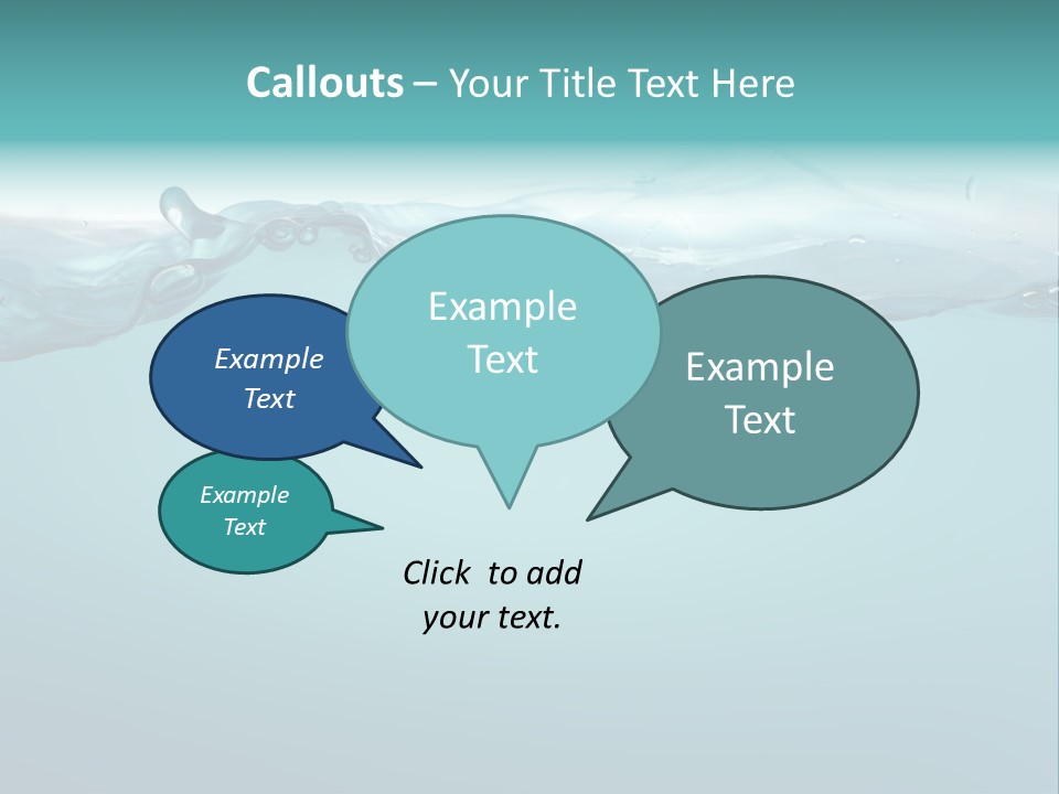 Clear Splash Isolated PowerPoint Template