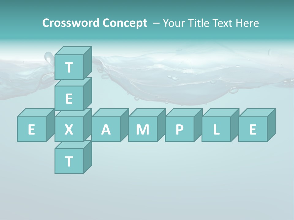 Clear Splash Isolated PowerPoint Template