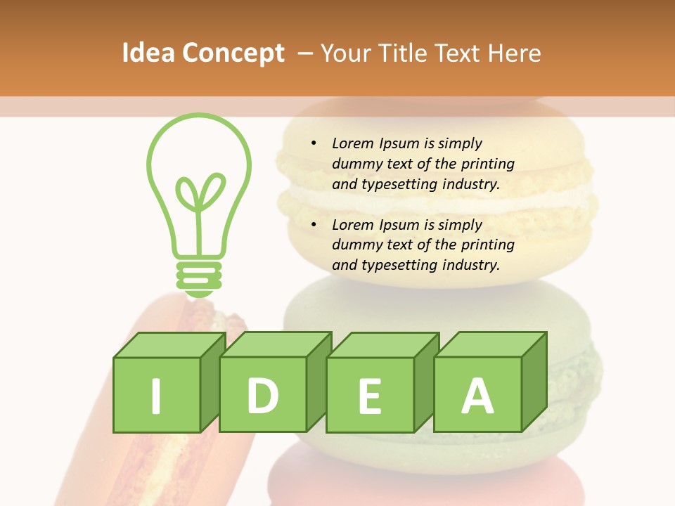 Macaron Snack Pistachio PowerPoint Template