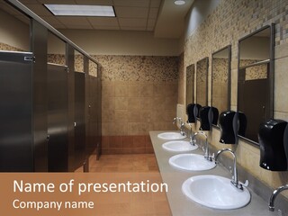 Restroom Washstand Faucet PowerPoint Template