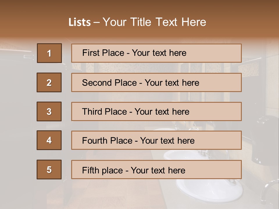 Restroom Washstand Faucet PowerPoint Template