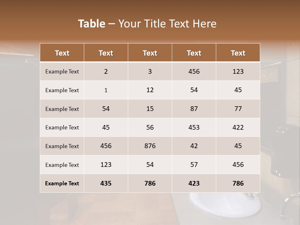 Restroom Washstand Faucet PowerPoint Template