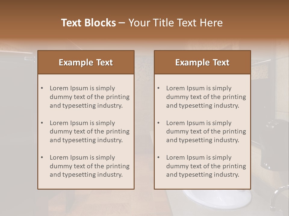 Restroom Washstand Faucet PowerPoint Template