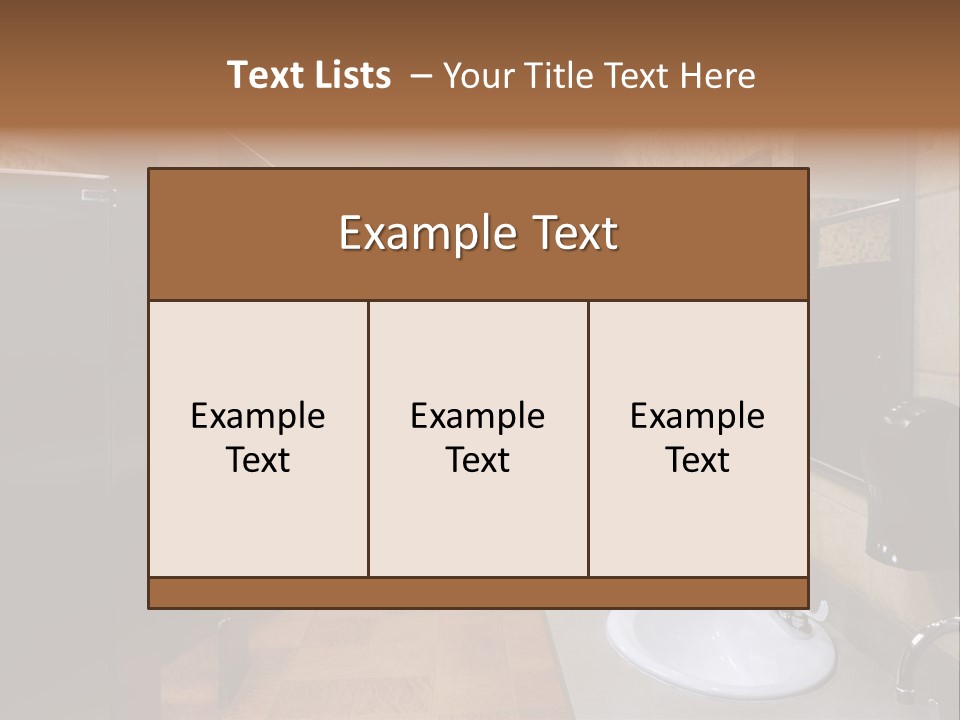 Restroom Washstand Faucet PowerPoint Template