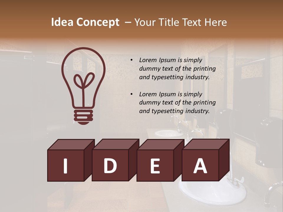 Restroom Washstand Faucet PowerPoint Template