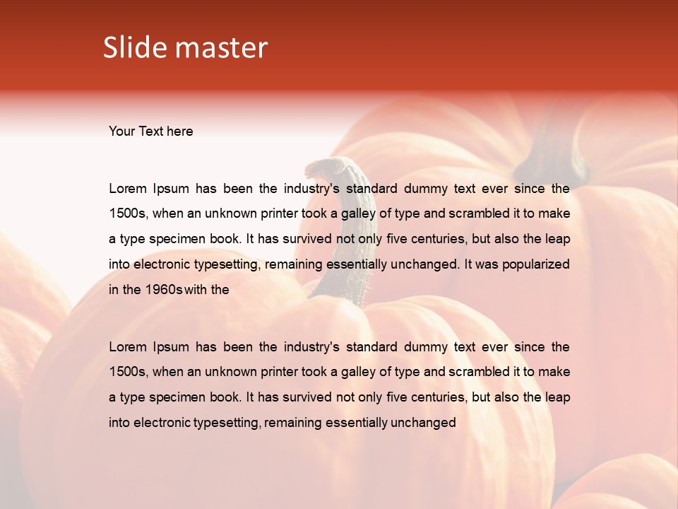 Border Pumpkins Little PowerPoint Template