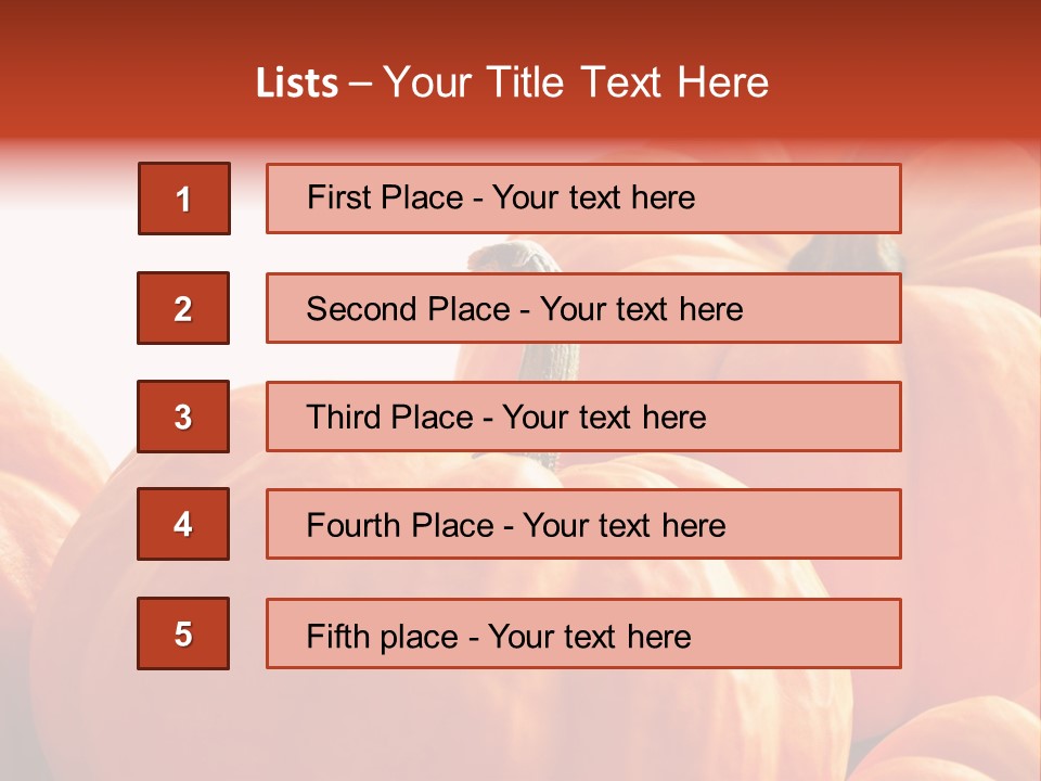 Border Pumpkins Little PowerPoint Template