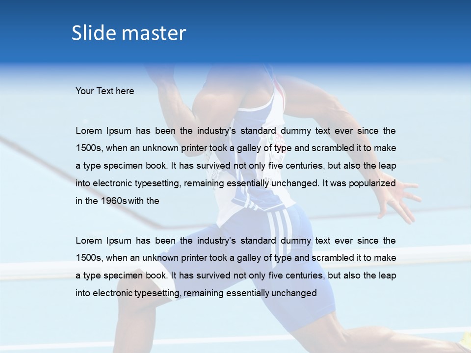 Fastest Bronze Competitor PowerPoint Template