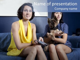 Terrier Brunette Affected PowerPoint Template