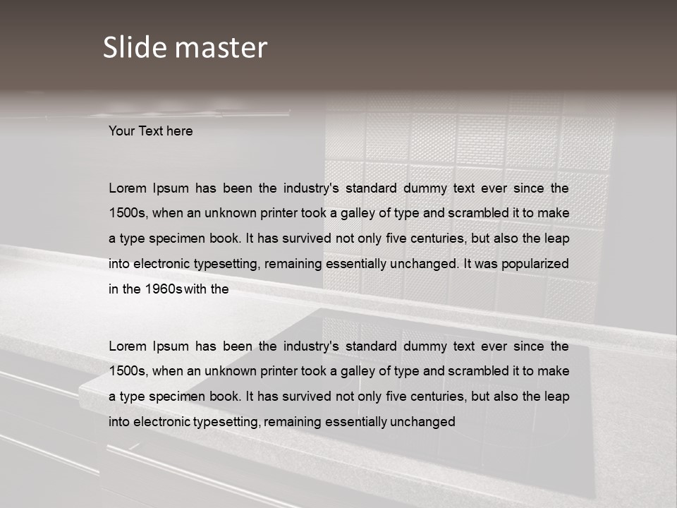 Indoors Domestic Glass PowerPoint Template