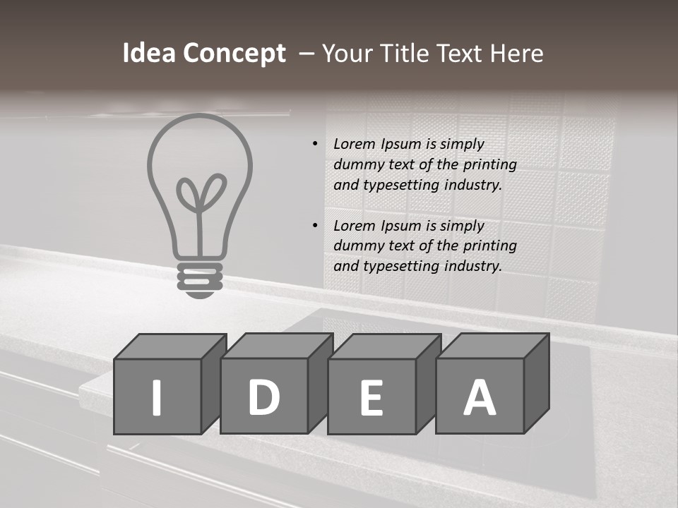 Indoors Domestic Glass PowerPoint Template