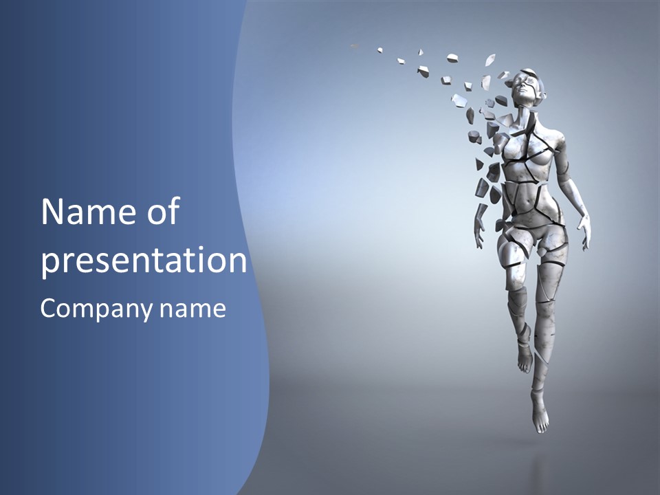 Woman Artist Imagination PowerPoint Template