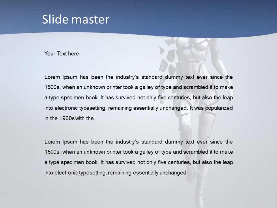 Woman Artist Imagination PowerPoint Template