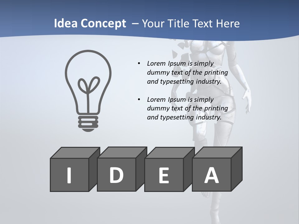 Woman Artist Imagination PowerPoint Template