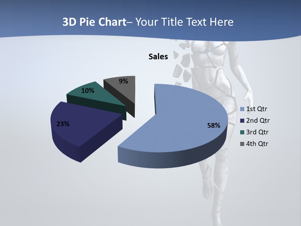 Woman Artist Imagination PowerPoint Template
