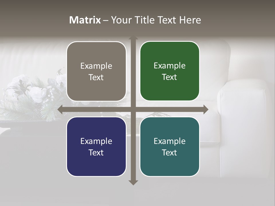 Colourful Centerpiece Flowers PowerPoint Template