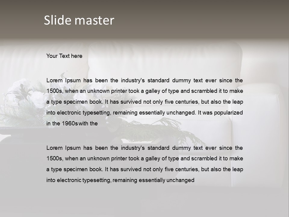 Colourful Centerpiece Flowers PowerPoint Template