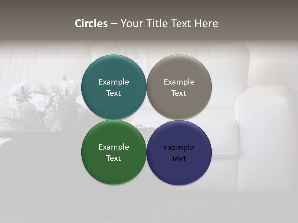 Colourful Centerpiece Flowers PowerPoint Template