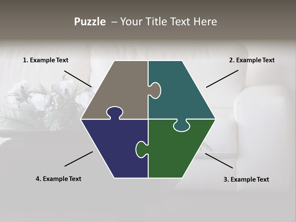 Colourful Centerpiece Flowers PowerPoint Template