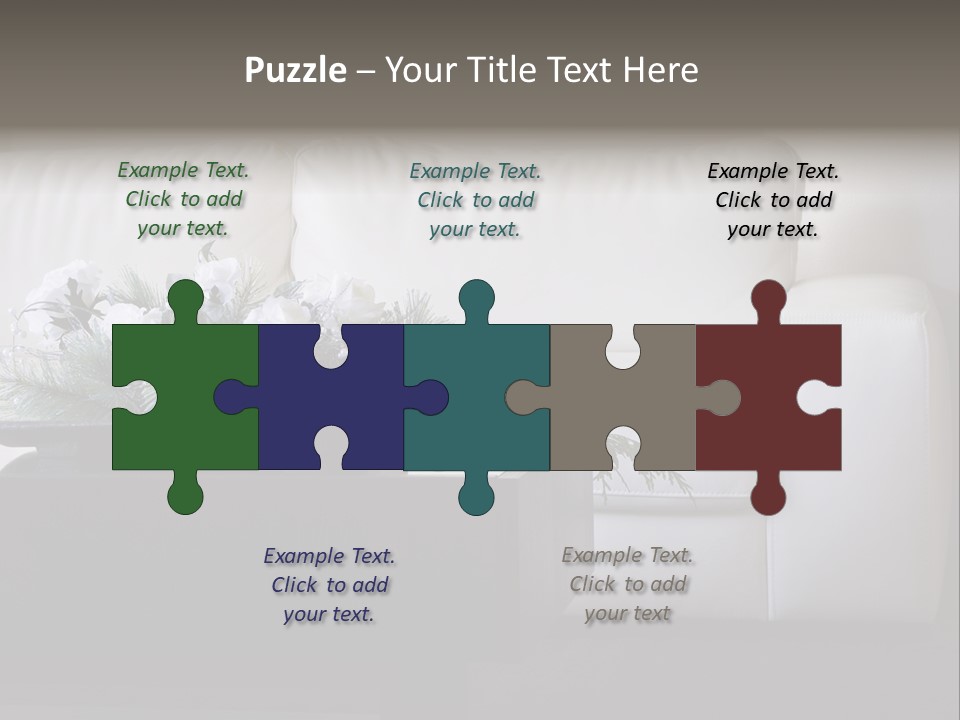 Colourful Centerpiece Flowers PowerPoint Template