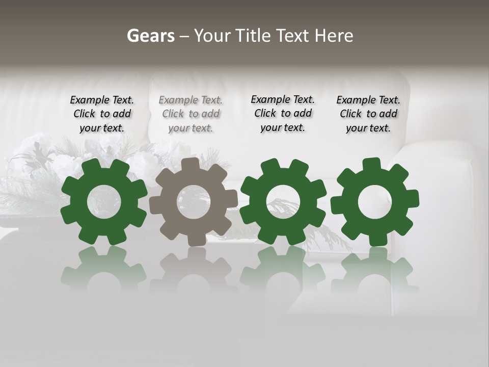 Colourful Centerpiece Flowers PowerPoint Template