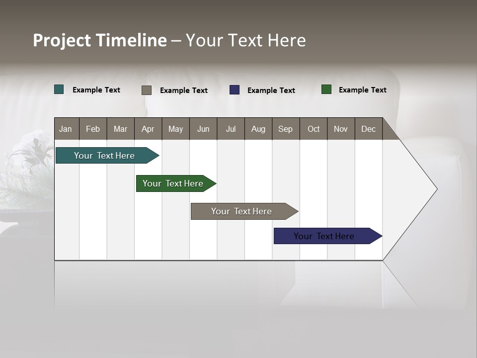 Colourful Centerpiece Flowers PowerPoint Template