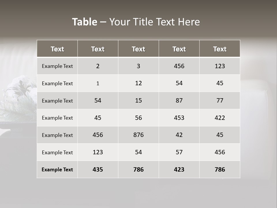 Colourful Centerpiece Flowers PowerPoint Template