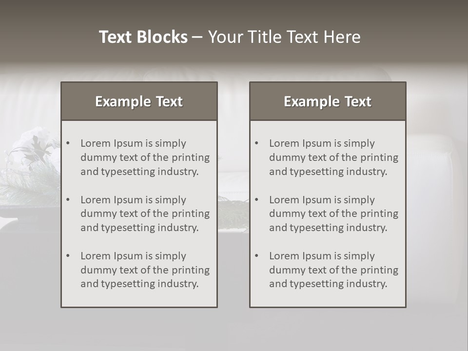 Colourful Centerpiece Flowers PowerPoint Template