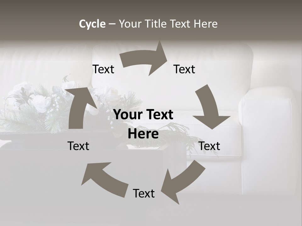 Colourful Centerpiece Flowers PowerPoint Template