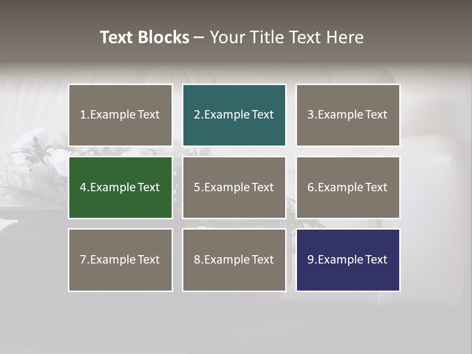 Colourful Centerpiece Flowers PowerPoint Template