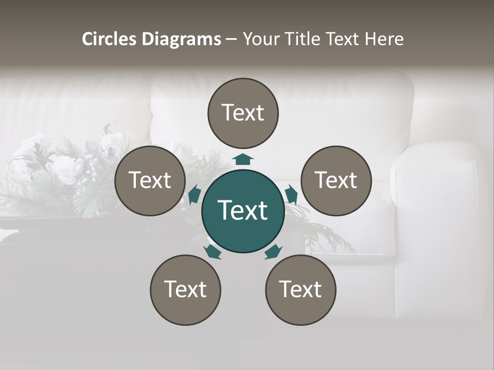 Colourful Centerpiece Flowers PowerPoint Template