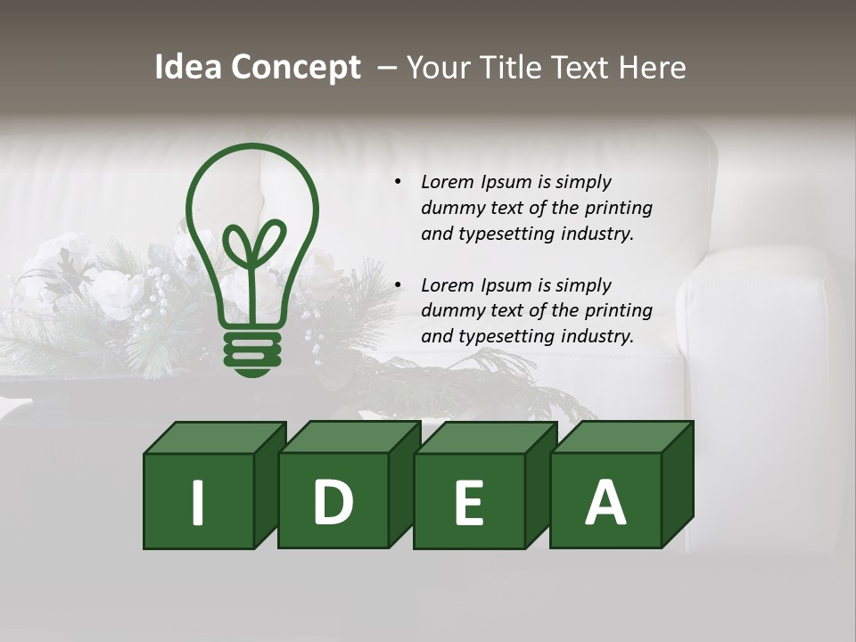 Colourful Centerpiece Flowers PowerPoint Template