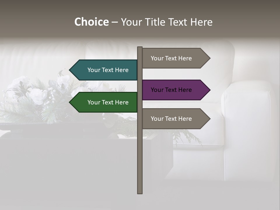 Colourful Centerpiece Flowers PowerPoint Template